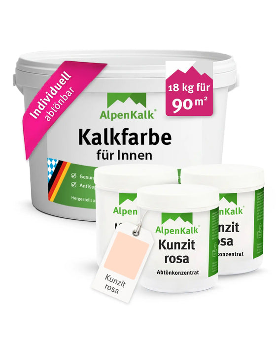 Kalkfarbe INNEN 18 kg Kunzit-Rosa (90 m²)