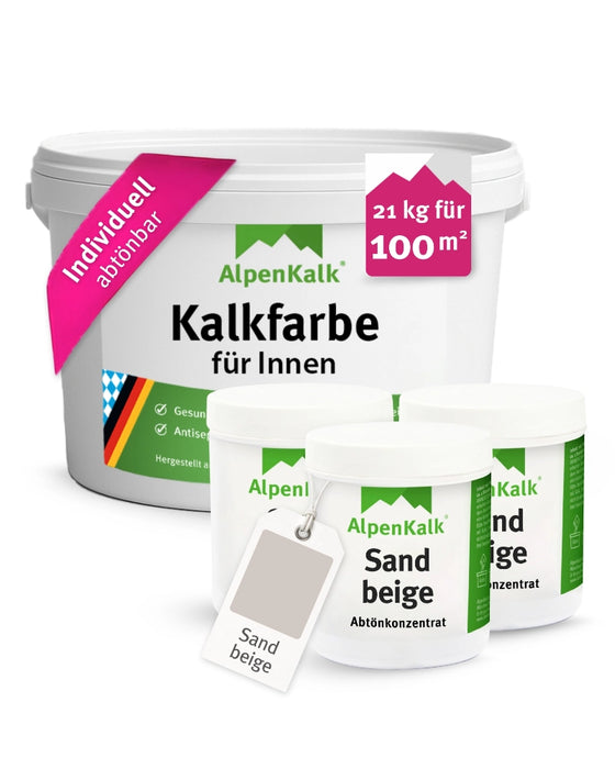 Kalkfarbe INNEN Sand-Beige 21 kg (100 m²)