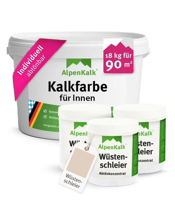 Kalkfarbe INNEN Wüstenschleier 18 kg (90 m²)