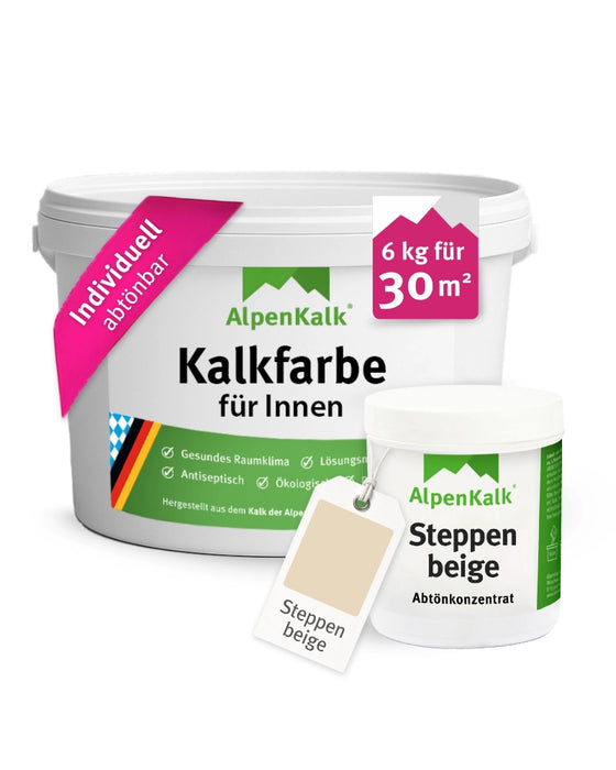 Kalkfarbe INNEN Steppen-Beige 6 kg (30 m²)
