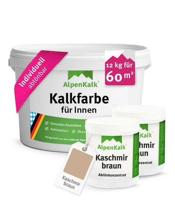 Kalkfarbe INNEN Kaschmir-Braun 12 kg (60 m²)
