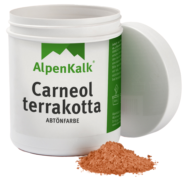 Alpenkalk Pigment Abtoenfarbe Carneolterrakotta 