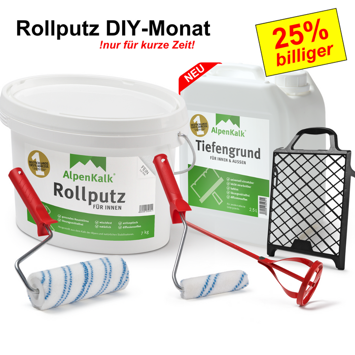 Rollputz DIY-Monat Starterpaket (ca. 20 m²)