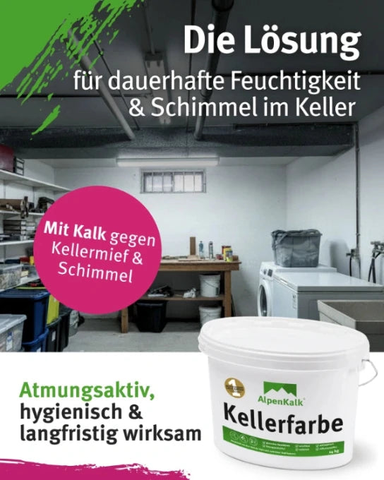 Kellerfarbe - Kalkfarbe 14 kg  / ca. 70 m²