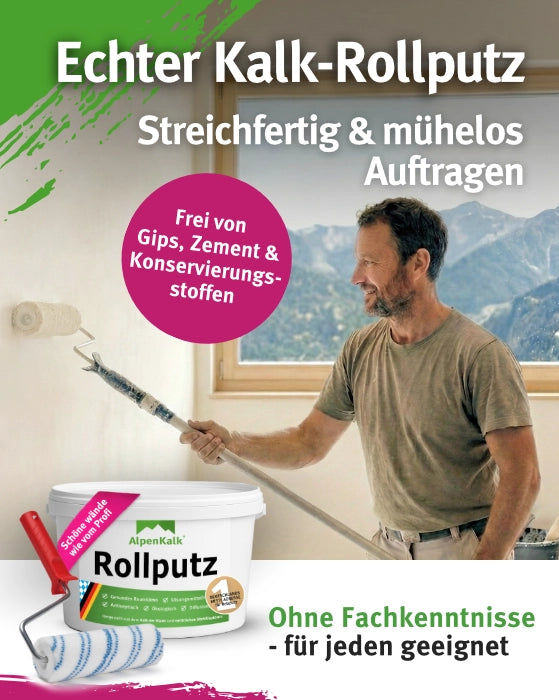 Rollputz fein (0,5 mm) jetzt 7 kg (5+2) / ca. 20 m²