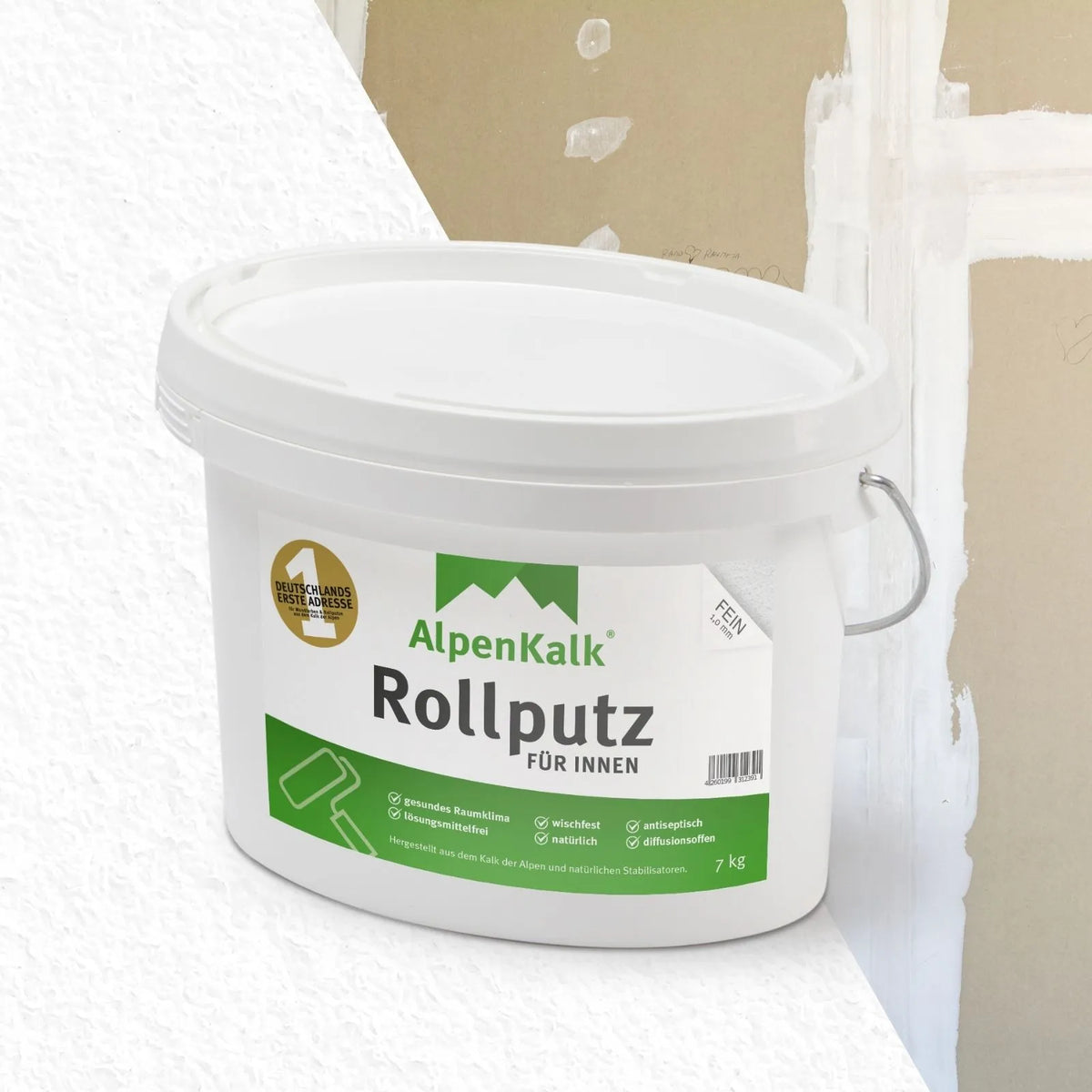 Rollputz Rolle Rollputz FEIN für Gipskarton-Platten (ca. 20 m²) | AlpenKalk ...