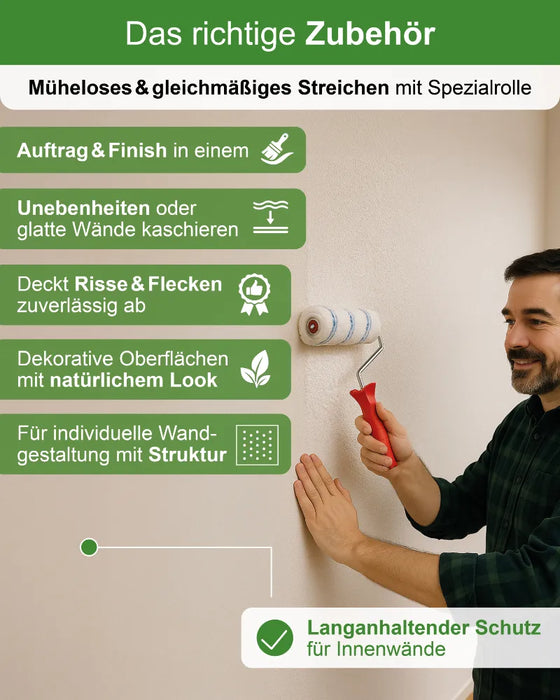 Rollputz fein (0,5 mm) jetzt 7 kg (5+2) / ca. 20 m²