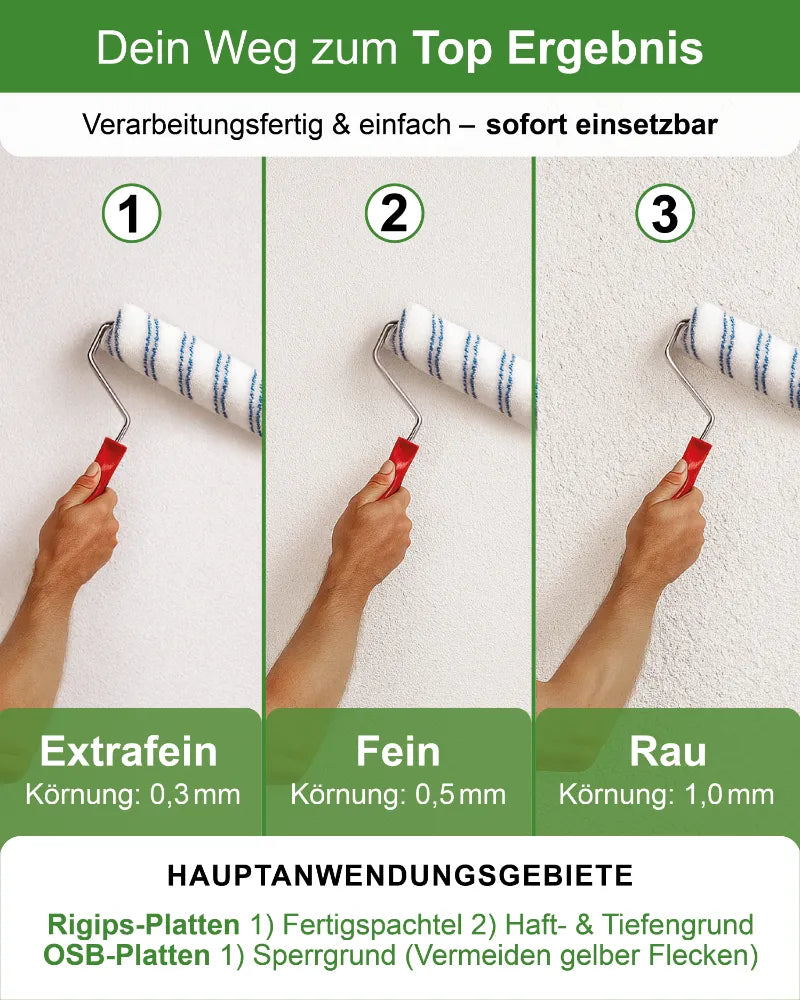Rollputz fein (0,5 mm) jetzt 7 kg (5+2) / ca. 20 m²