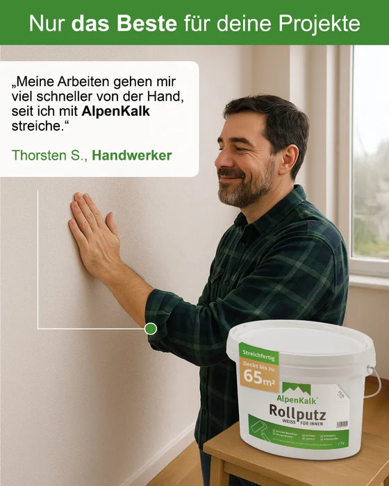 Rollputz fein (0,5 mm) jetzt 7 kg (5+2) / ca. 20 m²