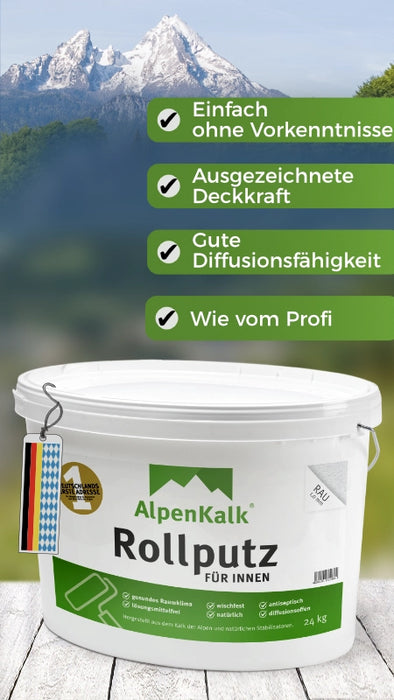 Rollputz extraFEIN (0,3 mm) jetzt 14kg (12+2) / ca. 60 m²