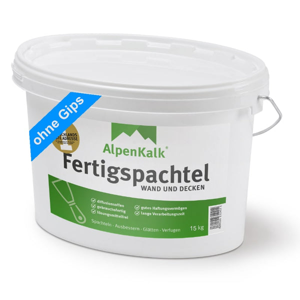 AlpenKalk Fertigspachtel jetzt 15 kg (12 + 3 kg)